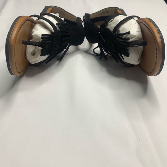 BC FOOTWEAR MALTESE II FRINGE SANDAL Black Size 7 - Picture 5 of 11